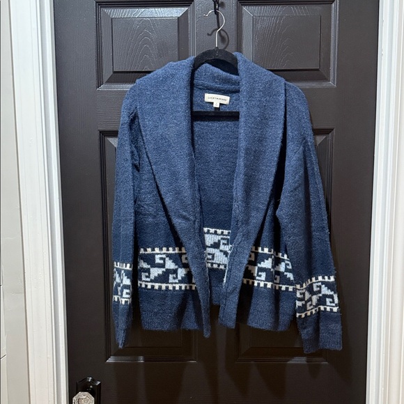 Lucky Brand Sweaters - Lucky Brand Navy Cardigan with Ivory Accents